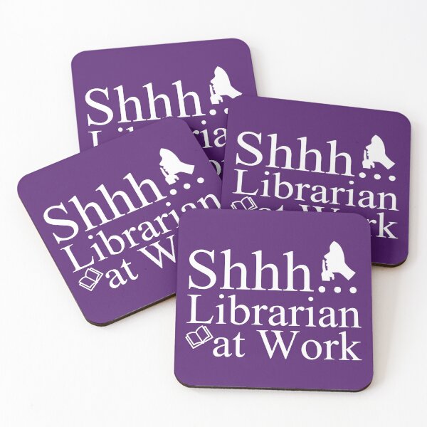 Item preview, Shhh Librarian at Work | Funny Librarian Quote Design | Book Lover Gift  designed and sold by DesignHouse07.
