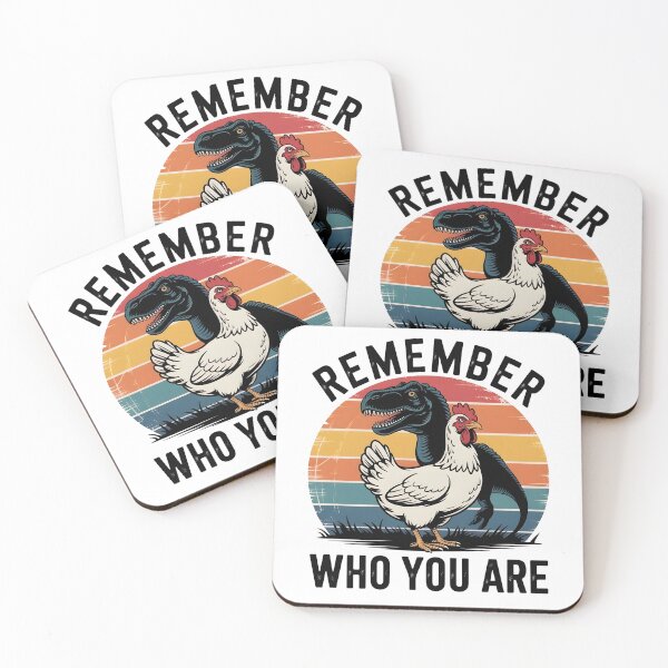 Item preview, Remember Who You Are Chicken Dinosaur Funny Motivational Evolution Design designed and sold by Lina Caro.