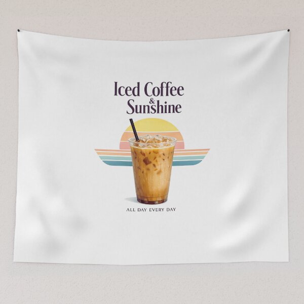 Item preview, Iced Coffee & Sunshine All Day Every Day designed and sold by LuveraxArt.