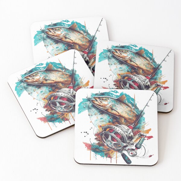 Item preview, Retro Fly Fishing Reel Splatter designed and sold by Yeye´s Shop.