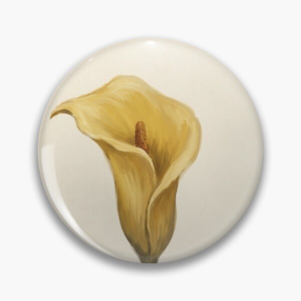 Item preview, Vintage style yellow calla lily designed and sold by Luz-Creativa.