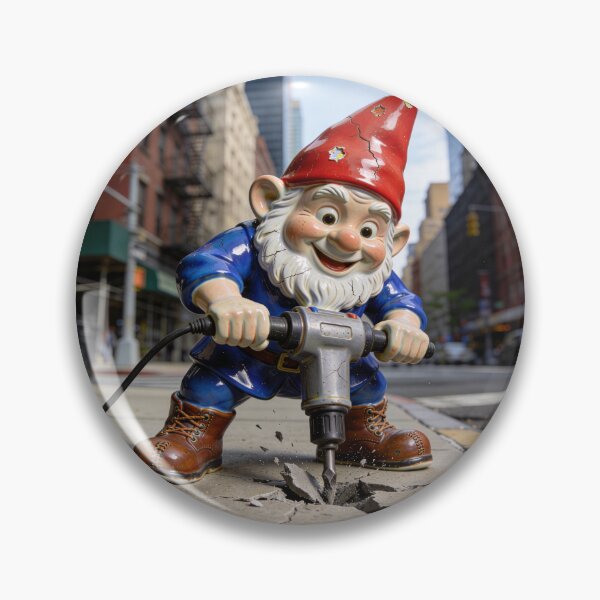 Item preview, Gnome Jackhammers a New York City Sidewalk designed and sold by Tridentulus.