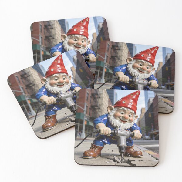 Item preview, Gnome Jackhammers a New York City Sidewalk designed and sold by Tridentulus.