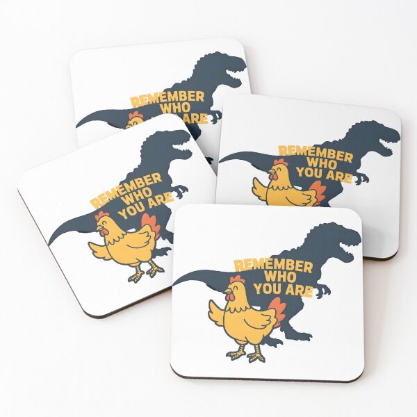 Item preview, Remember Who You Are Chicken Dinosaur Funny Motivational Evolution Design designed and sold by Lina Caro.