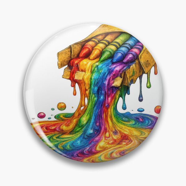 Item preview, Rainbow Crayon Paint Pour Explosion designed and sold by jgvisualarts.