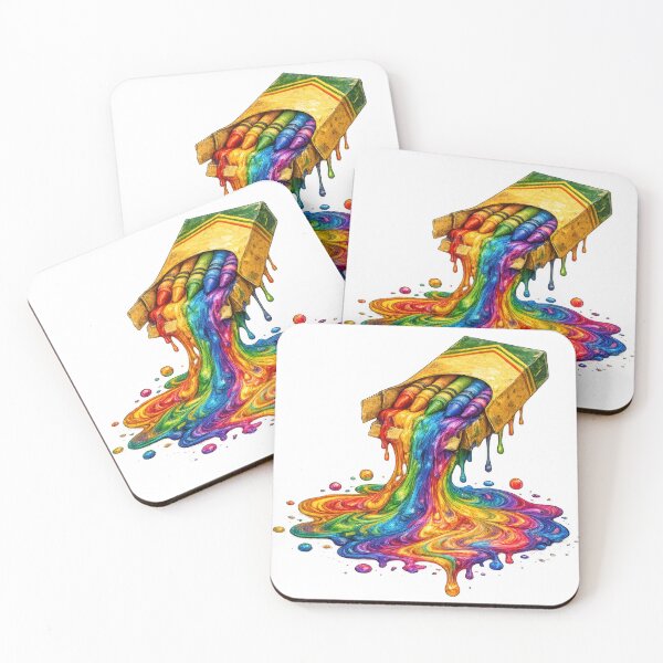 Item preview, Rainbow Crayon Paint Pour Explosion designed and sold by jgvisualarts.
