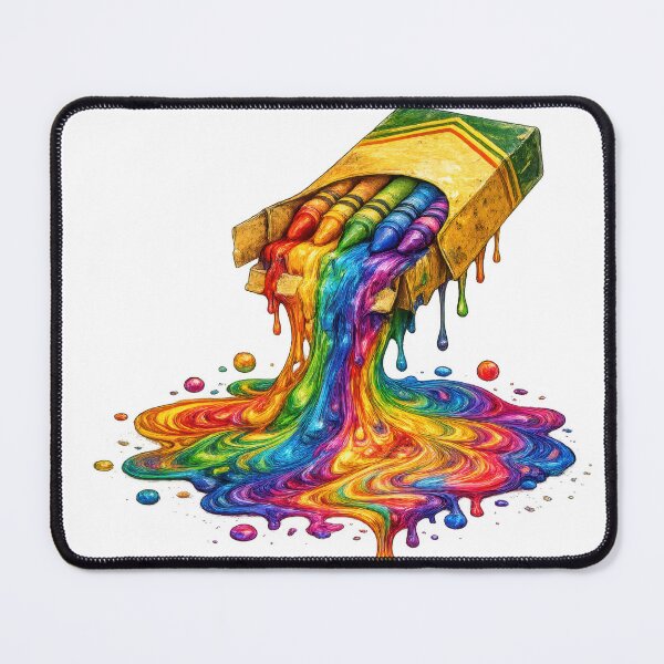 Item preview, Rainbow Crayon Paint Pour Explosion designed and sold by jgvisualarts.
