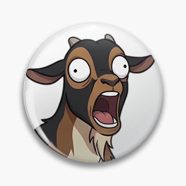 Item preview, Screaming Goat Cartoon Sticker - Rex Internal Screaming Meme designed and sold by BarnyardHyjinx.