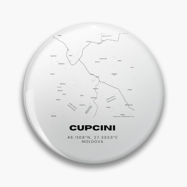 Item preview, Cupcini Moldova Minimalist Map Poster | Contemporary Town Map Art designed and sold by RM-Journey.