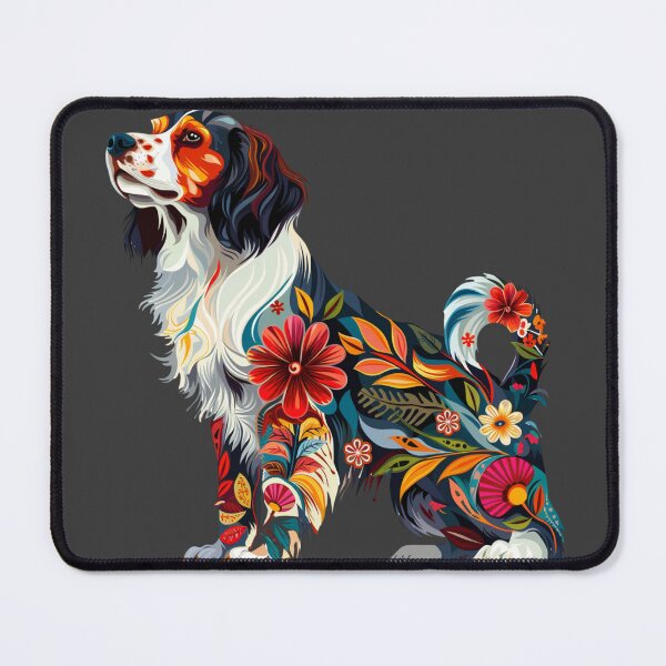 Item preview, Brittany Spaniel with flowers designed and sold by MendaciousMina.
