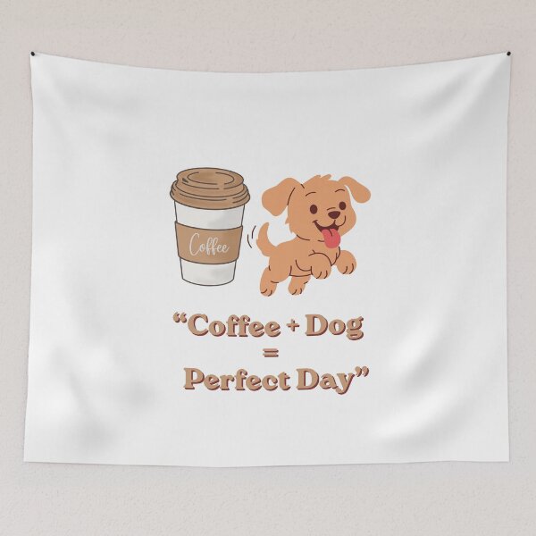 Item preview, Coffee + Dog = Perfect Day -Dog-Coffee designed and sold by NapoliApparel.