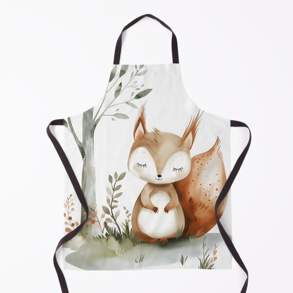 Item preview, Watercolor Squirrel Woodland Nursery Art designed and sold by WabiSabiSjak.