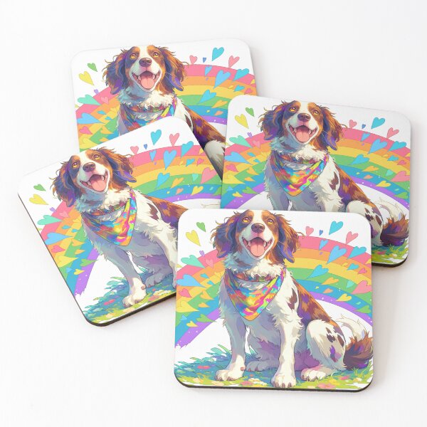 Item preview, Colorful Brittany Spaniel designed and sold by MendaciousMina.