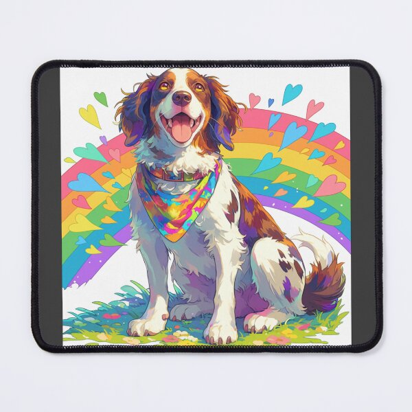 Item preview, Colorful Brittany Spaniel designed and sold by MendaciousMina.
