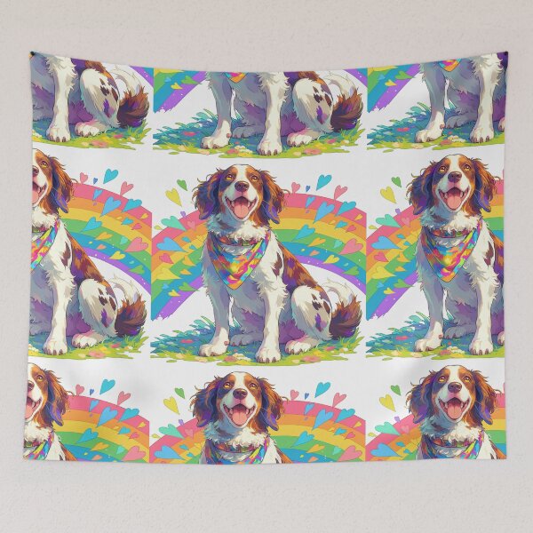 Item preview, Colorful Brittany Spaniel designed and sold by MendaciousMina.