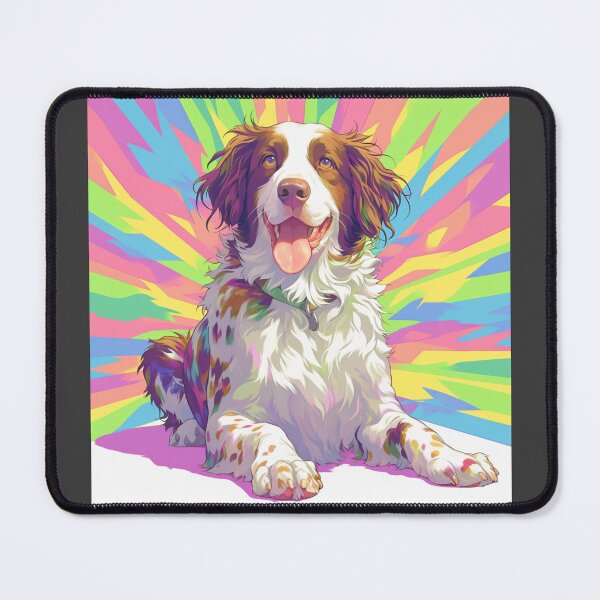 Item preview, Colorful Brittany Spaniel designed and sold by MendaciousMina.