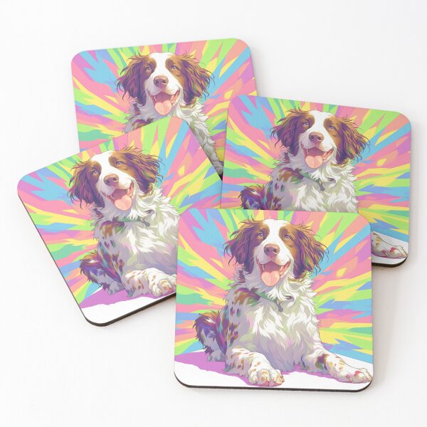 Item preview, Colorful Brittany Spaniel designed and sold by MendaciousMina.