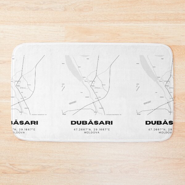 Item preview, Dubăsari Moldova Minimalist Map Poster | River City Map Art designed and sold by RM-Journey.