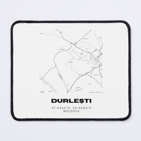 Item preview, Durleşti Moldova Minimalist Map Poster | Urban Area Street Map Art designed and sold by RM-Journey.