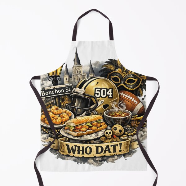 Item preview, New Orleans Football Fan Design NOLA Bayou Food Culture Skyline Mardi Gras Sports Tee designed and sold by GarnerSupplyCo.