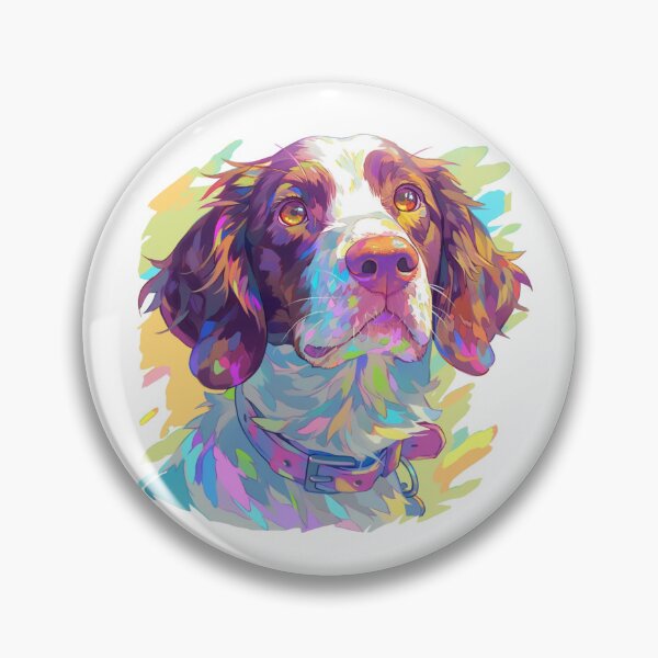 Item preview, Colorful Brittany Spaniel designed and sold by MendaciousMina.