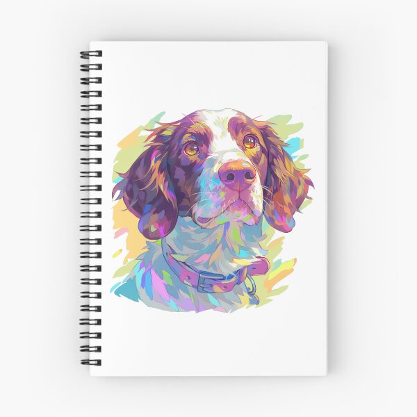 Item preview, Colorful Brittany Spaniel designed and sold by MendaciousMina.