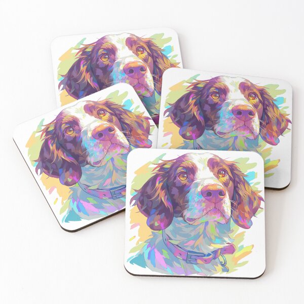 Item preview, Colorful Brittany Spaniel designed and sold by MendaciousMina.