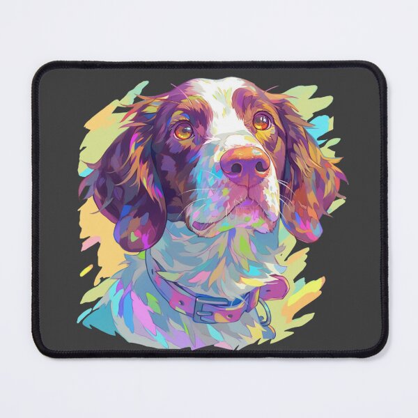 Item preview, Colorful Brittany Spaniel designed and sold by MendaciousMina.