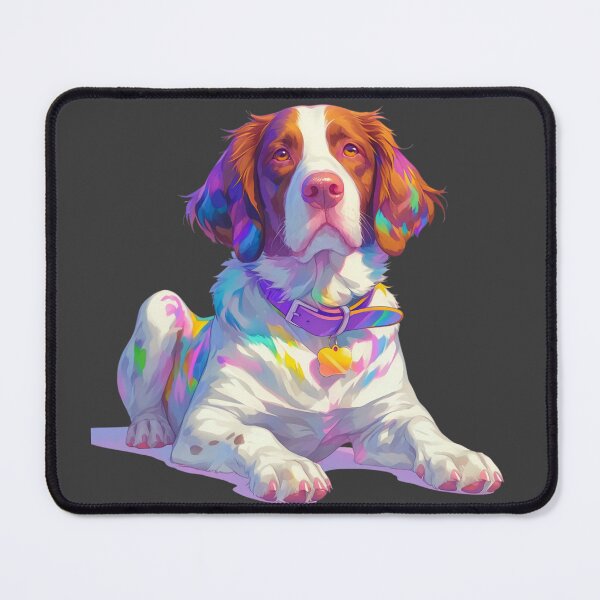 Item preview, Colorful Brittany Spaniel designed and sold by MendaciousMina.