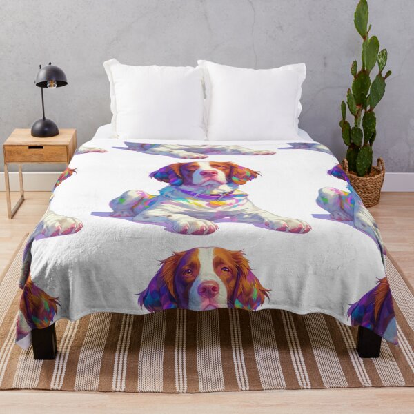 Item preview, Colorful Brittany Spaniel designed and sold by MendaciousMina.