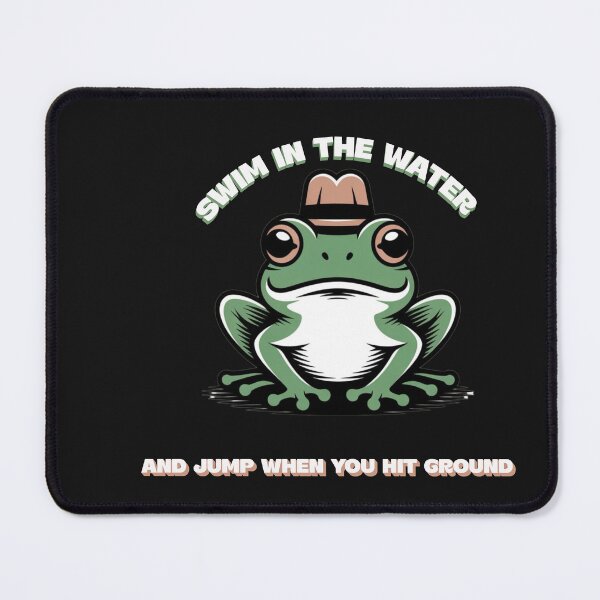 Item preview, Frog with Hat Swim in Water Jump on Ground Design designed and sold by Tsugraf Designs.