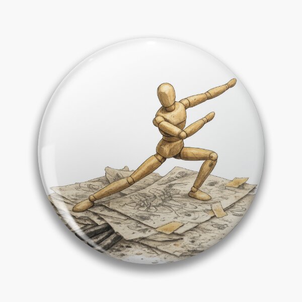 Item preview, Wooden Artist Mannequin Striking Pose on Money designed and sold by jgvisualarts.