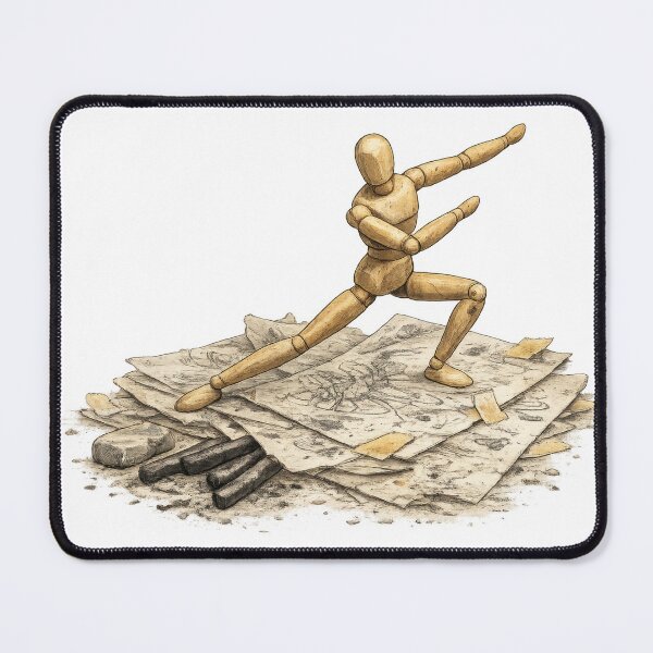 Item preview, Wooden Artist Mannequin Striking Pose on Money designed and sold by jgvisualarts.