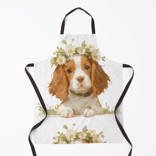 Item preview, Cute Brittany Spaniel with a flower crown designed and sold by MendaciousMina.