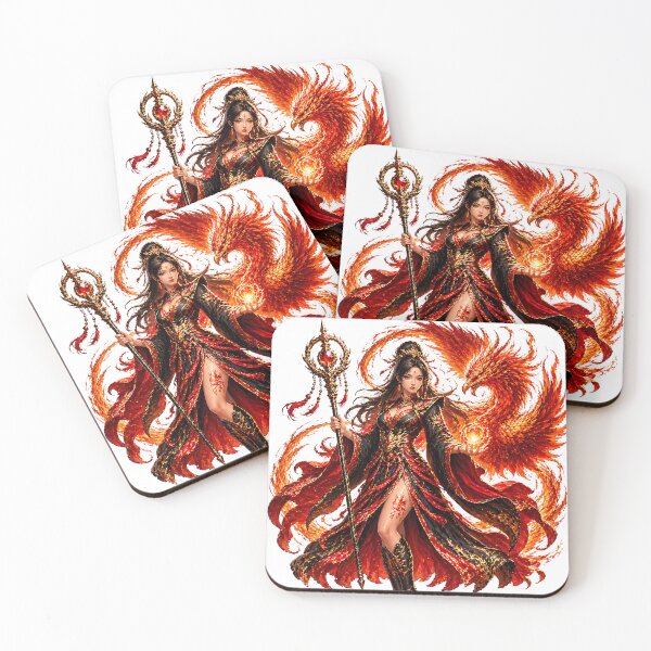 Item preview, Phoenix Queen Sorceress Graphic T-Shirt | Fire Goddess Fantasy Warrior Magical Phoenix Design designed and sold by Digital Culture Studio.