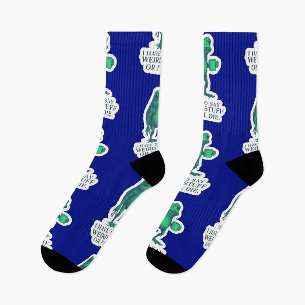 Item preview, I Have To Say Weird Stuff Or Ill Die Funny Saying Frog Meme  designed and sold by WoodburyLake.
