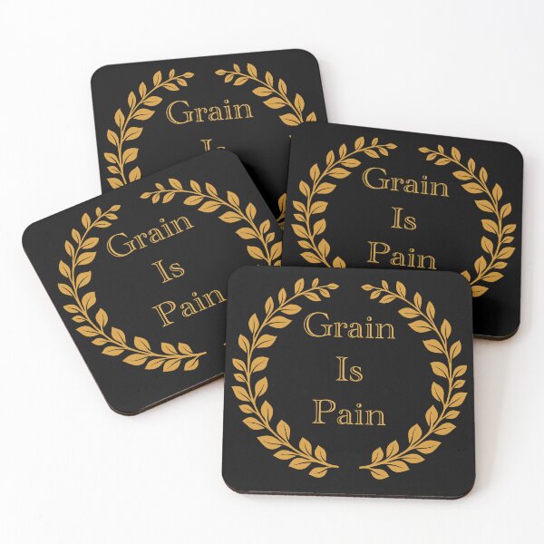 Item preview, “Grain Is Pain” Celiac’s Disease Gold Wheat Laurel designed and sold by Vileprint.
