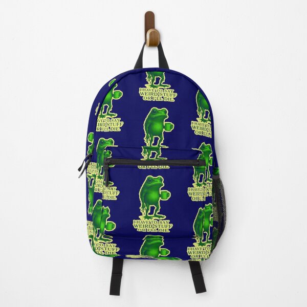 Item preview, I Have To Say Weird Stuff Or Ill Die Funny Saying Frog Meme  designed and sold by WoodburyLake.