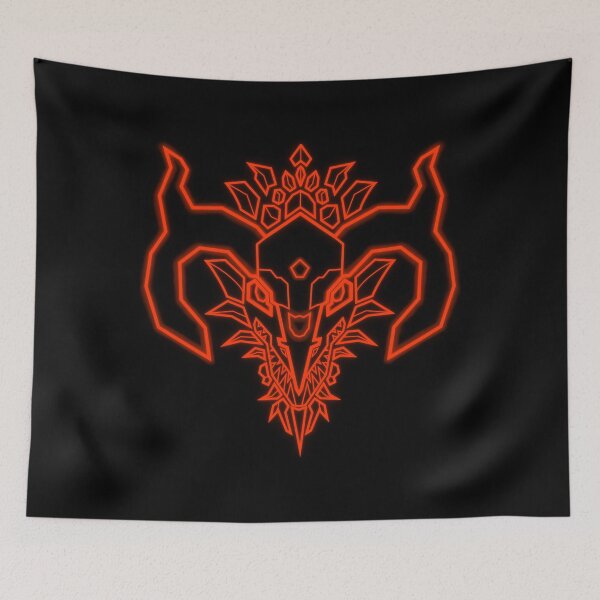 Item preview, Neon Fire Dragon Skull | Cyberpunk Tribal Dragon Wall Art designed and sold by Neon_Ronin.