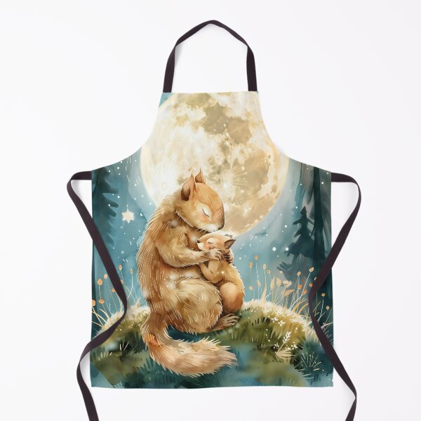 Item preview, Watercolor Squirrel and Baby Woodland Nursery Art designed and sold by WabiSabiSjak.