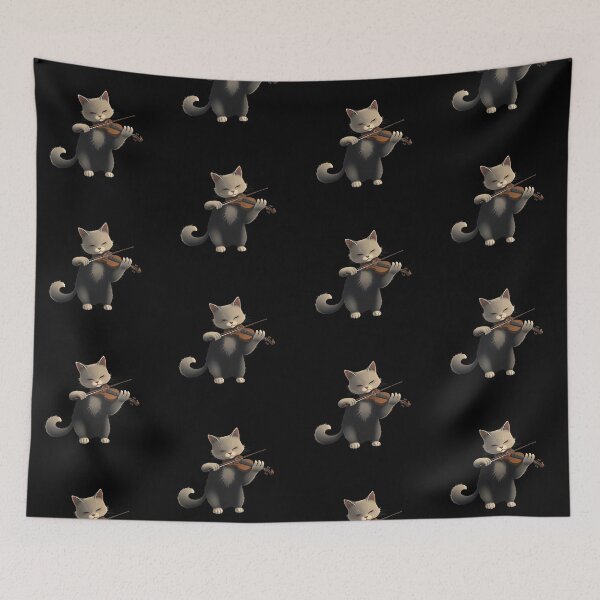 Item preview, Cute Violin Cat Musical Kitten Whimsical String Art designed and sold by artlife4.