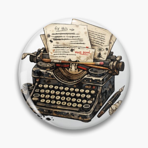 Item preview, Vintage Gothic Typewriter with Papers and Quill designed and sold by jgvisualarts.