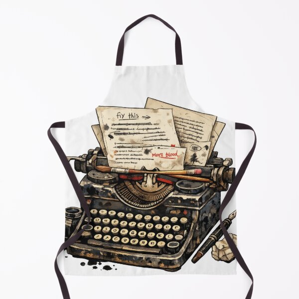 Item preview, Vintage Gothic Typewriter with Papers and Quill designed and sold by jgvisualarts.