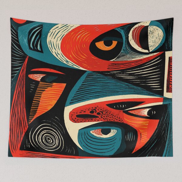 Item preview, Abstract Cubist Folk Art designed and sold by Infopreneur1231.
