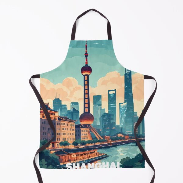 Item preview, The Bund Skyline Shanghai 2D Travel Illustration Landscape China designed and sold by JacksoonLester.