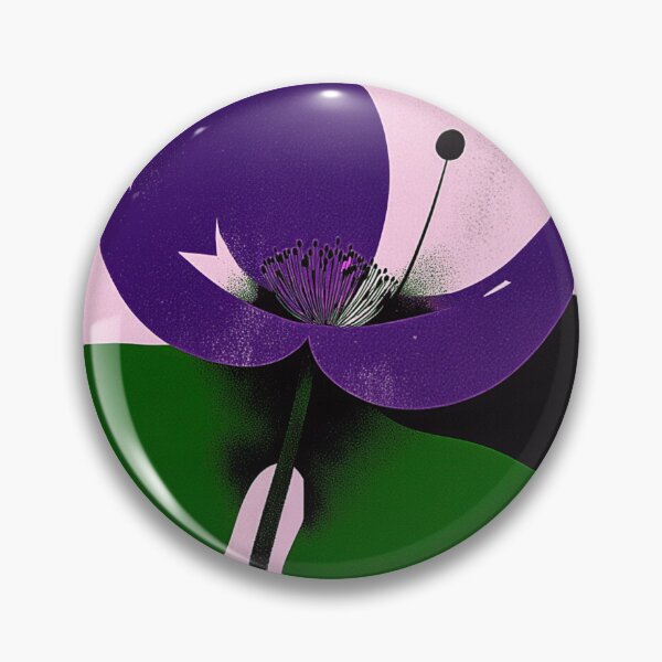 Item preview, Modern Violet Radiance Geometric Botanical designed and sold by joycrysstudio.