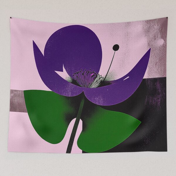 Item preview, Modern Violet Radiance Geometric Botanical designed and sold by joycrysstudio.