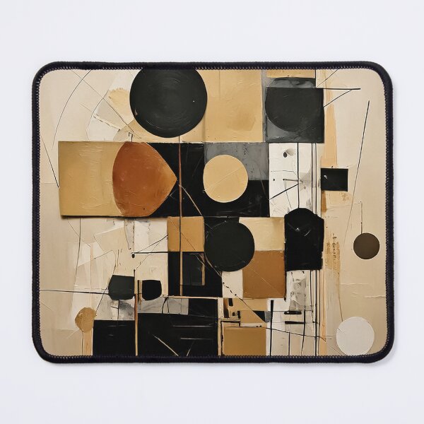 Item preview, Mid Century Modern Painting - Geometric Earth Tones - Retro Shapes Browns & tan - MCM designed and sold by CattlettArt.