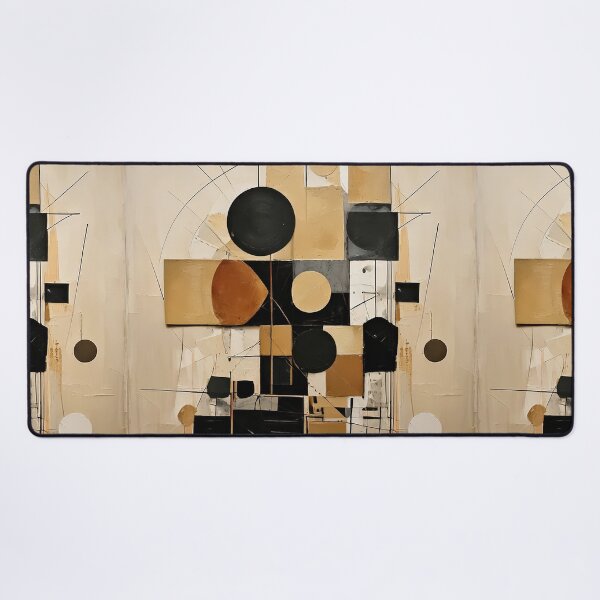 Item preview, Mid Century Modern Painting - Geometric Earth Tones - Retro Shapes Browns & tan - MCM designed and sold by CattlettArt.