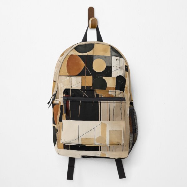 Item preview, Mid Century Modern Painting - Geometric Earth Tones - Retro Shapes Browns & tan - MCM designed and sold by CattlettArt.